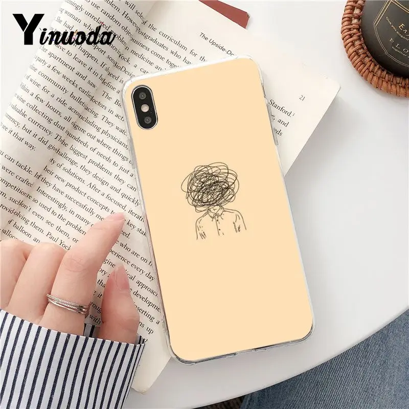 Yinuoda Ретро арт линия пара роскошный уникальный дизайн чехол для телефона iPhone 8 7 6 6S