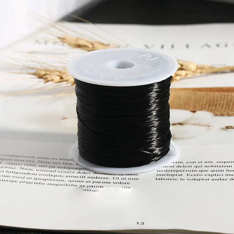 Black Aiovlo 60 м/лот, крепкий кристалл, эластичная линия для бисероплетения, шнур, нить, сделай сам, ожерелье, браслет, аксессуары для изготовления ювелирных изделий - Цвет: Black