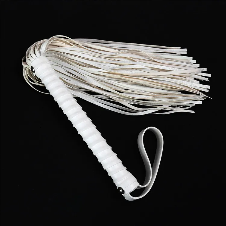 Черные и белые секс-аксессуары для пар кожаная плетка БДСМ фетиш Flogger пытка