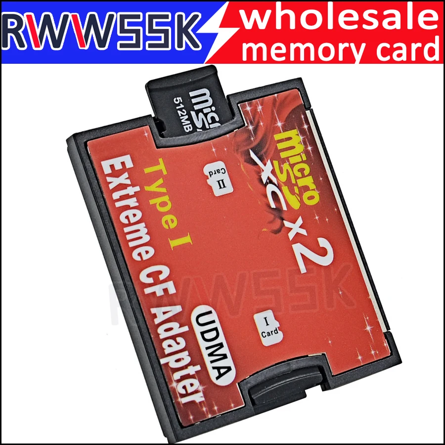 Двойной слот Micro SD SDHC SDXC TF для CF адаптер MicroSD для экстремальной компактной вспышки тип I карты конвертер