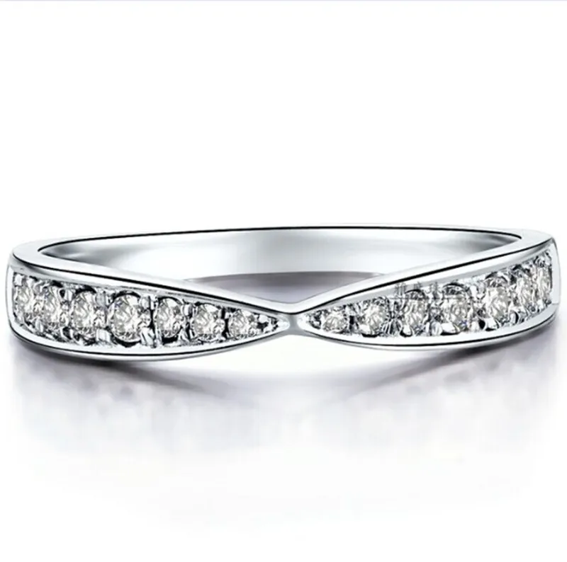 Брендовое короткое кольцо из стерлингового серебра NSCD с бриллиантом 925 пробы