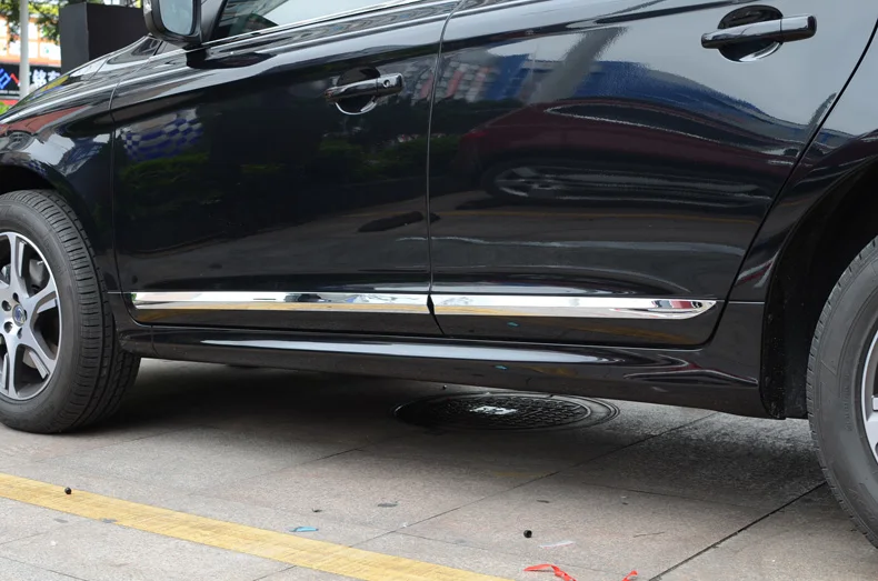 KOUVI подходит для 20016 VOLVO XC60 хромированная боковая дверная линия подкладка гарнир корпус Молдинг Накладка протектор акцент