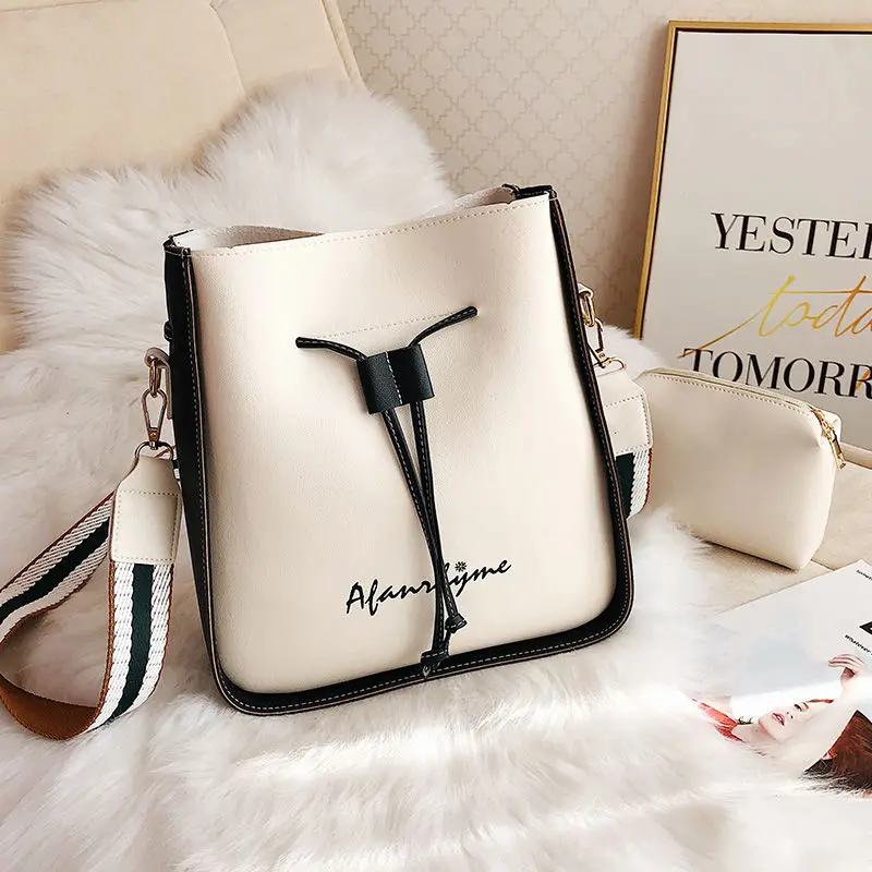 Мода ведро для женщин Сумка на шнурке высокого качества сумка через плечо