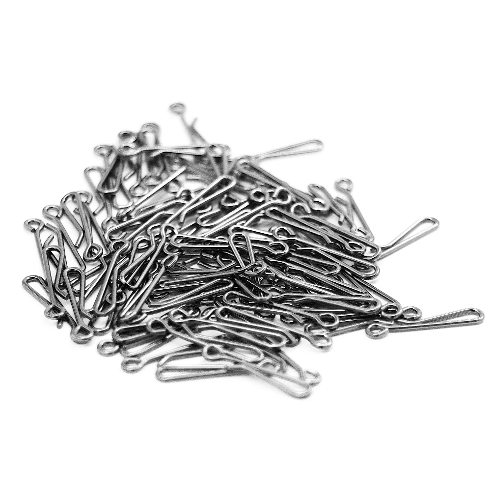 50pcs/box Bearing Lock Rolling Swivel Pin Solid Ring Snap Barrel Tackle Tool Connector Fishing Lure Line Accessories | Спорт и