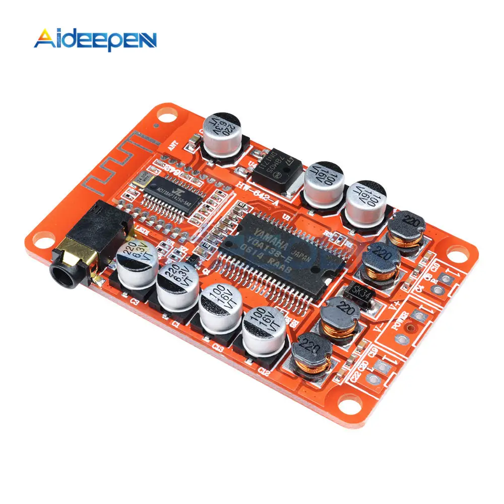 Цифровой аудио усилитель YDA138 плата модуля DC 12 В 2 А Bluetooth класс D 2*15 Вт стерео