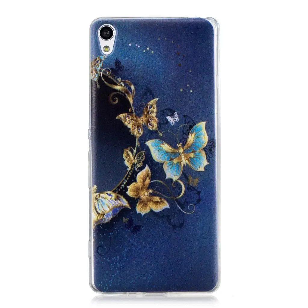 Luxury Cartoon Covers For Sony Xperia XA X A Transparent Pattern Case Back Phone bags shells Protective Cases Fundas |