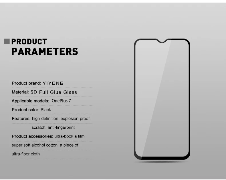 YIYONG 5D полное покрытие из закаленного стекла для OnePlus 7 T 6T One Plus 7 T Защита экрана для OnePlus 7 7 T Pro 3D изогнутое стекло