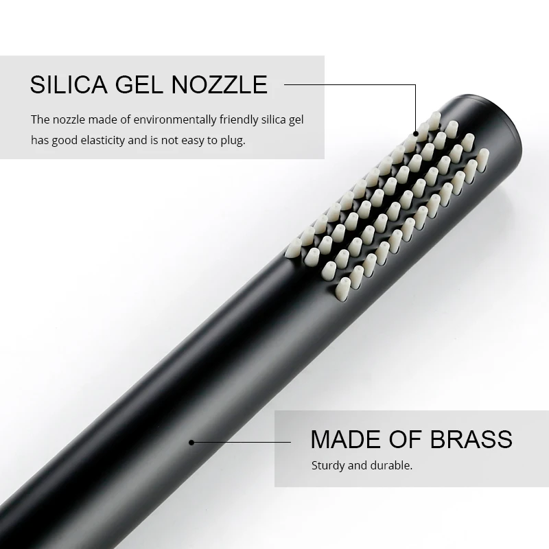 Brass Black Bathroom Shower Set 8