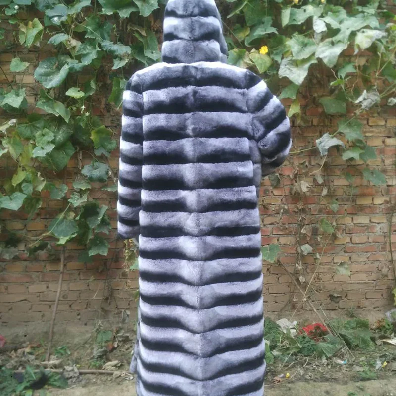 

Tatyana Furclub Long Real Fur Coat For Women Winter Fur Jackets Full Pelt Rex Rabbit Fur Outwear Plus Size Jacket Slim Top Coats