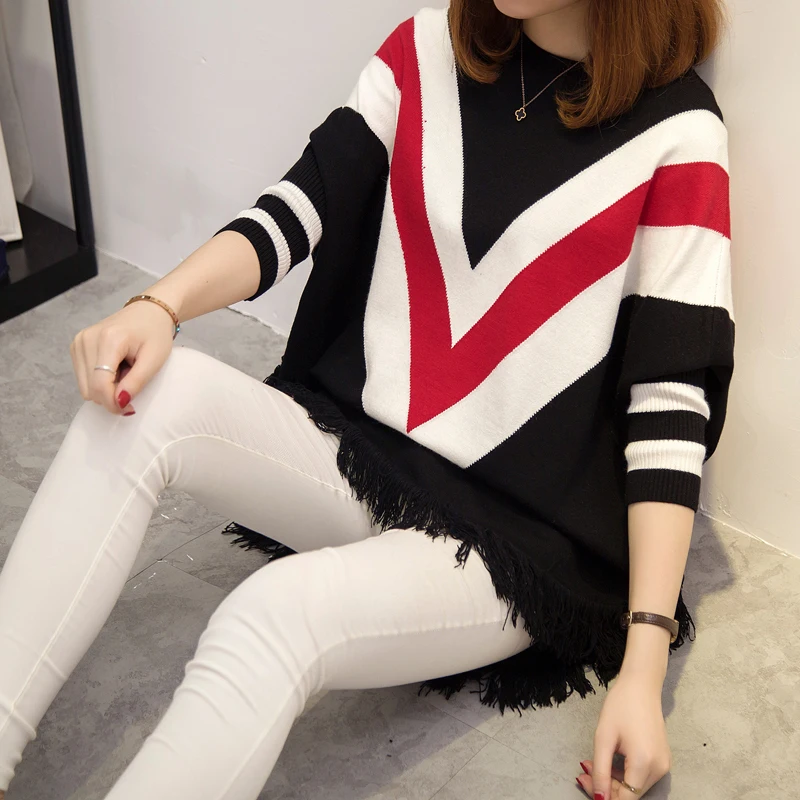 free shipping new fashion women Autumn winter plus size loose knitted sweater dress bat sleeve pullover coat CSWKS002 | Женская одежда
