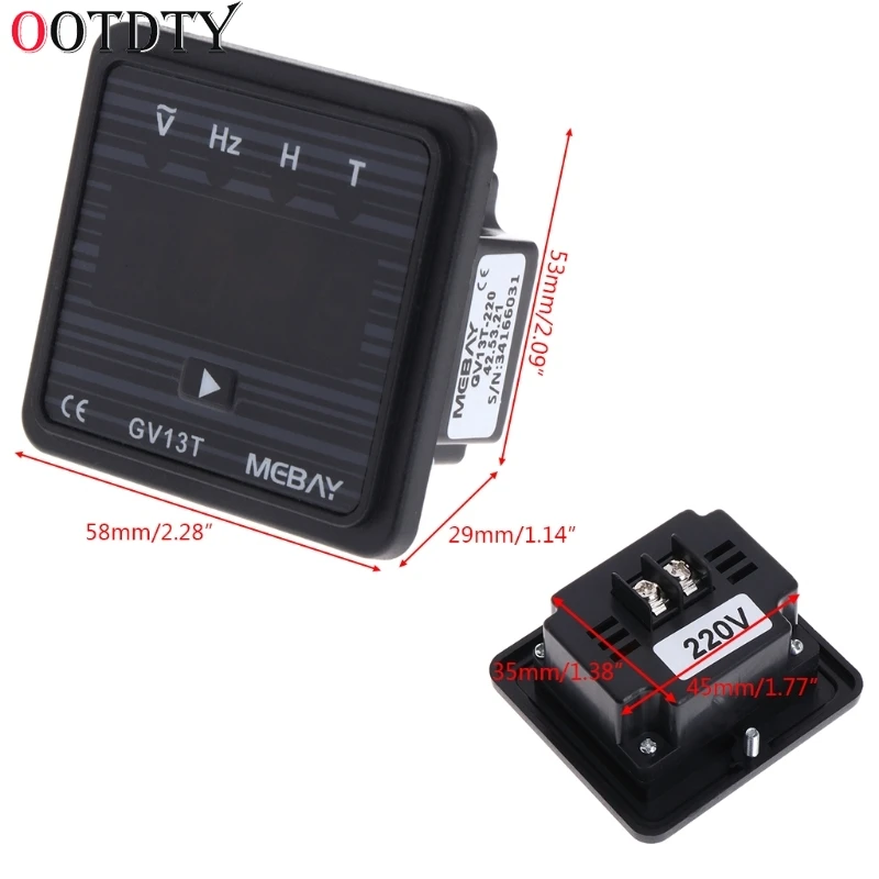 OOTDTY GV13T AC220V дизельный генератор цифровой вольтметр частота часовая тестовая