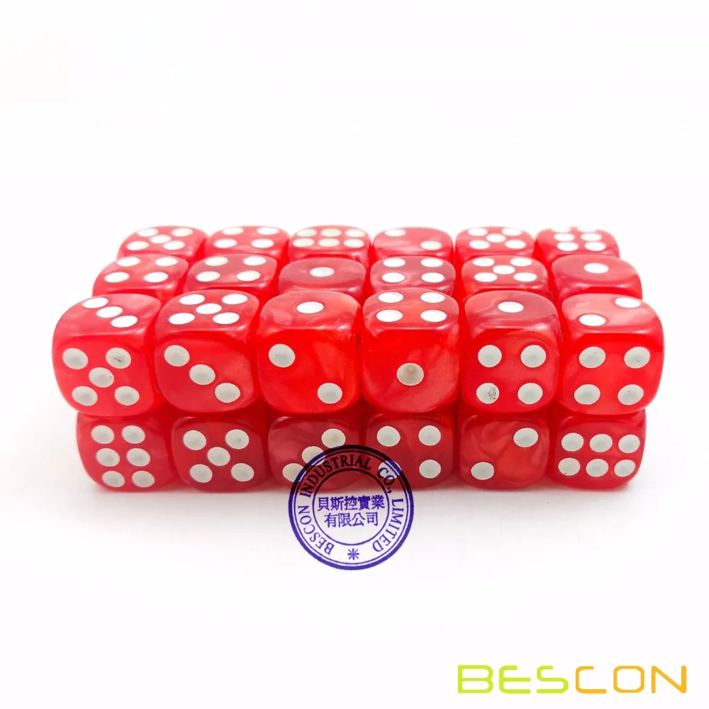 Bescon 12 мм 6 сторонних кубиков 36 В кирпичной коробке шестигранные кубики (36)