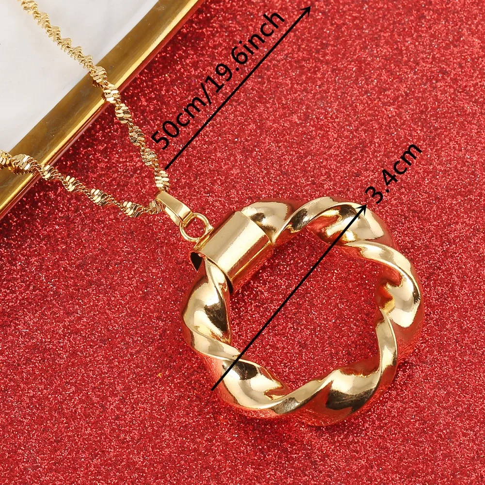 Dubai Gold Ethiopian Pendant Necklace African Color Jewellery for Israel Sudan Arab Middle East Women | Украшения и аксессуары