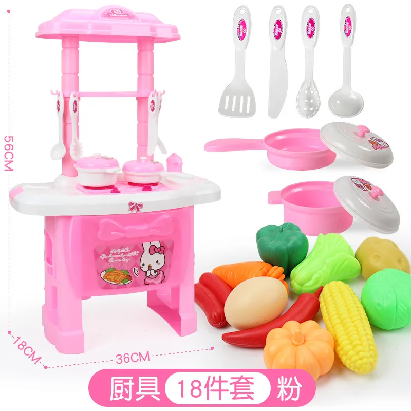 DIY ролевые игры розовый синий обеденный стол кухня еда игрушки Cocina De Juguete игрушка детская кухня