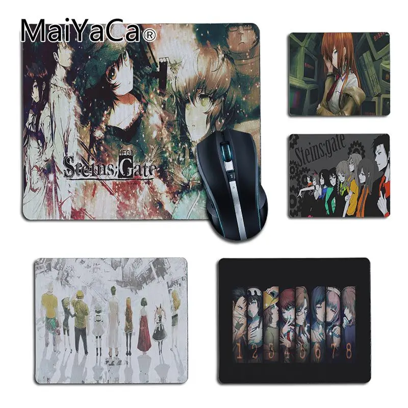 Прочный резиновый коврик для мыши MaiYaCa steins gate персонализированные коврики