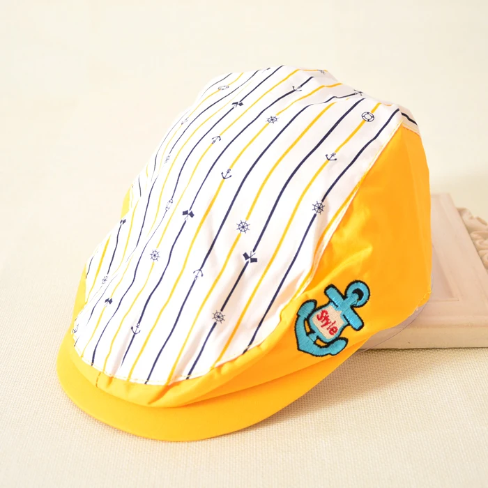 

TDX C29-Free shipping 2016 Hot child hat male cap spring and autumn child beret cap baby hat anchor