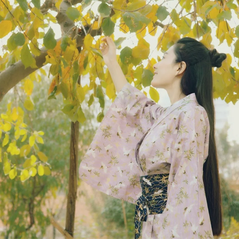 Женский юката для женщин haori Япония Гейша костюм obi национальное платье