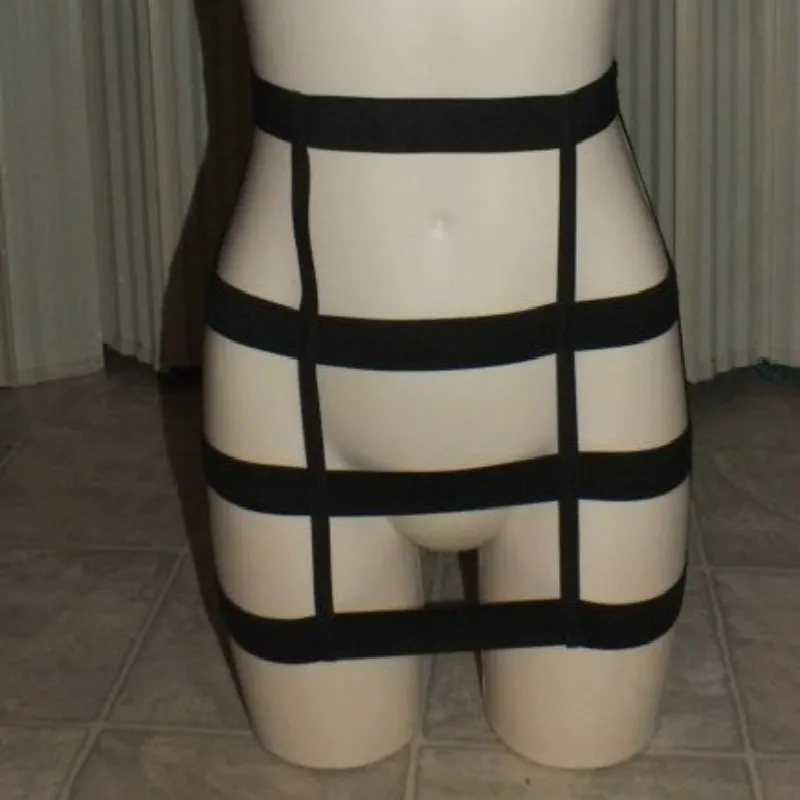 Новинка 2017 гот для женщин чулок ремень женский бюст бандаж пояс танцор клетка