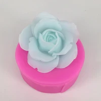 3d rose making silicone mold for soap making diy cake chocolate flower soap molds