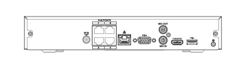 Сетевой видеорегистратор Dahua NVR 4K NVR2108HS-8P-4KS2 8POE 8CH NVR2104HS-P-4KS2 4POE 4CH H.265 H.264 видеорегистратор до 8Mp разрешение P2P макс 80 Мбит/с