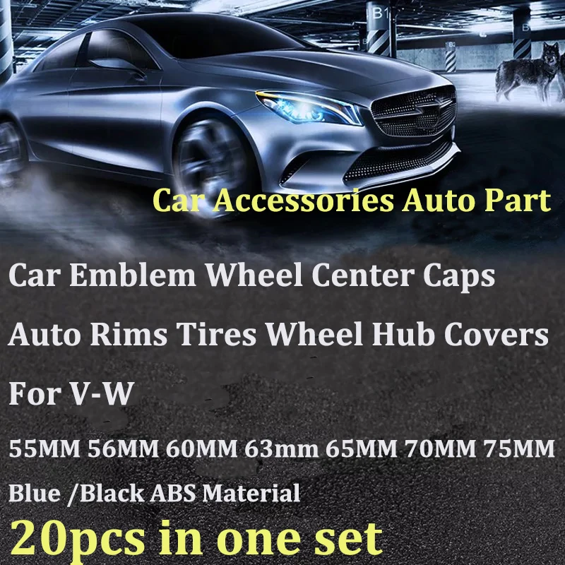 20 шт. центральные колпачки для автомобильных колес Passat B6 B7 CC Golf Jetta MK5 MK6 Tiguan 55 мм 56 60