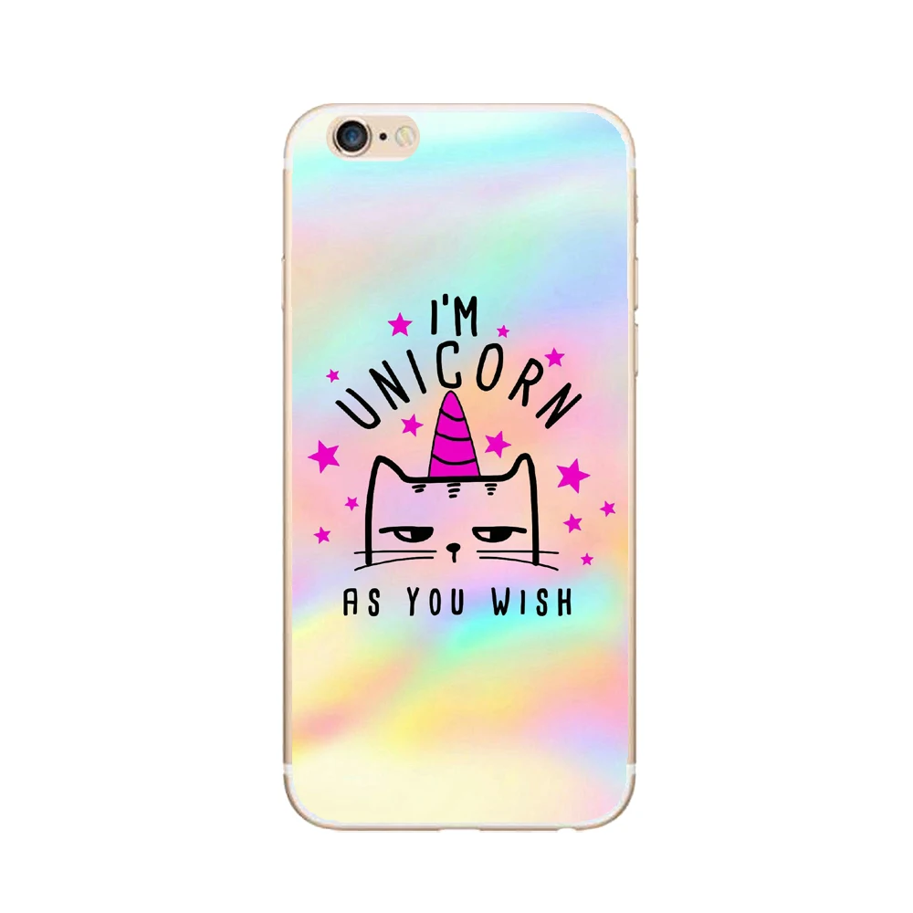 Ultra Thin Soft TPU Gel Silicon Cute Hippo Rainbow Unicorn Horse Case Cover For Apple iPhone 6 6S Transparent Phone Cases |