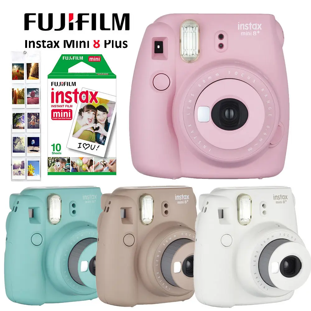 4 цвета Fujifilm Instax Mini 8 Plus камера + 10 шт. Fuji белая пленка для мгновенного мини 9 70 25 фото