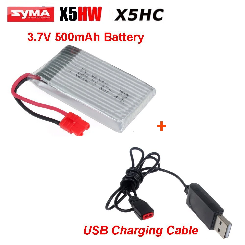 Syma X5HW X5HC 1 FPV Wifi RC Квадрокоптер Дрон шт. 3 7 в 500 мАч литий полимерный аккумулятор +