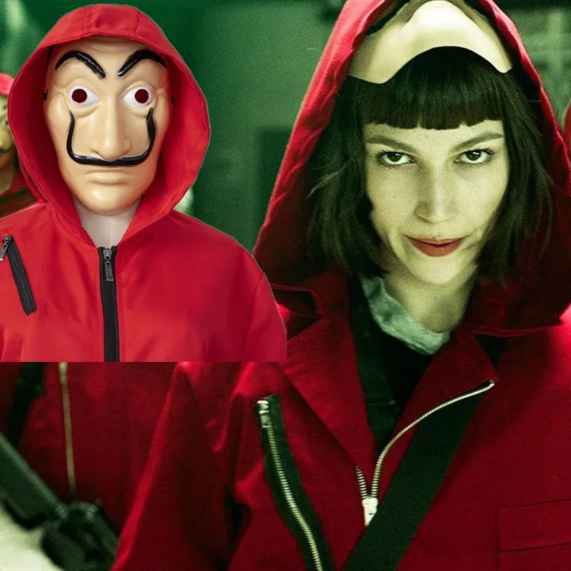 

Halloween La casa de papel Salvador Dali Cosplay Jumpsuit Party Suit