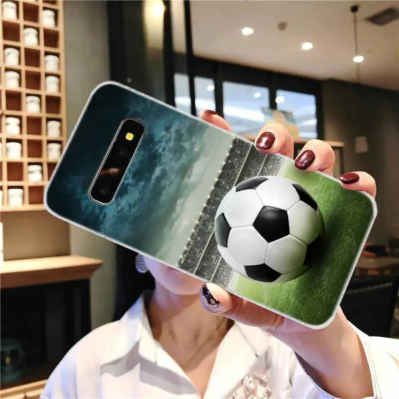 Мягкий чехол для Samsung Galaxy S21 S20 S11 S10 S9 S8 Plus S7 Edge S10e Ultra Fire футбольный мяч | Мобильные