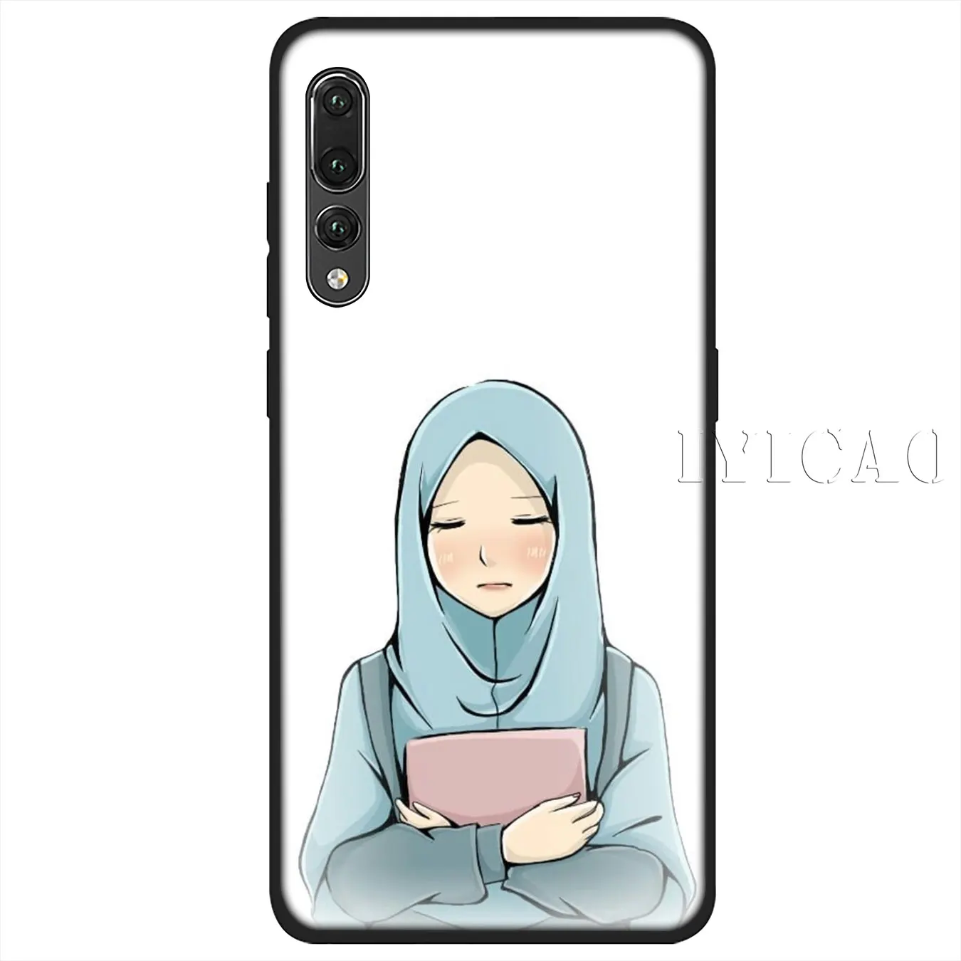 IYICAO Muslim Islamic Gril Eyes Woman Soft Silicone Case for Huawei P30 P20 Pro P10 P9 P8 Lite Mini 2017 2016 P smart Z 2019 |