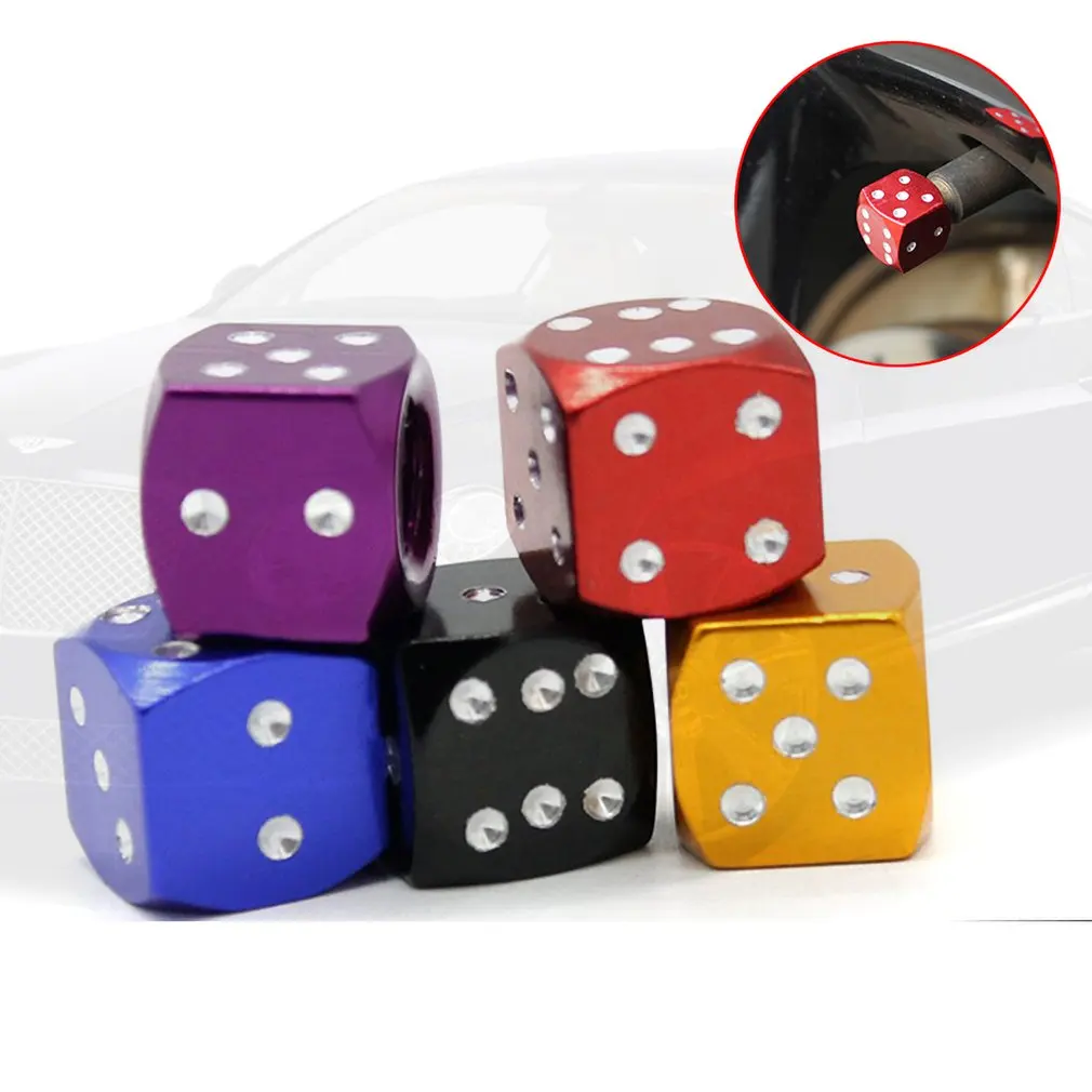 Алюминиевый сплав авто Стайлинг Авто Dice пылезащитный клапан колпачки