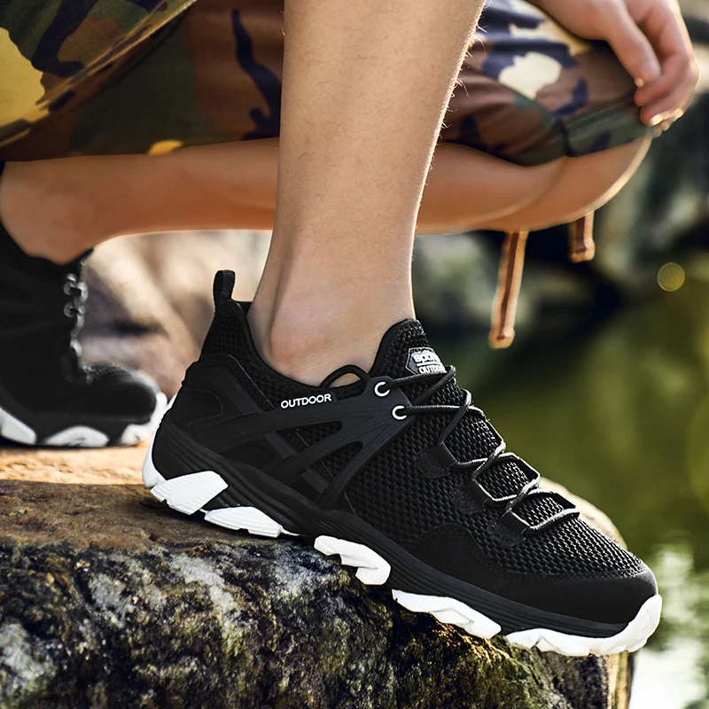 Мужская туристическая обувь альпинистские Горные ботинки водонепроницаемая