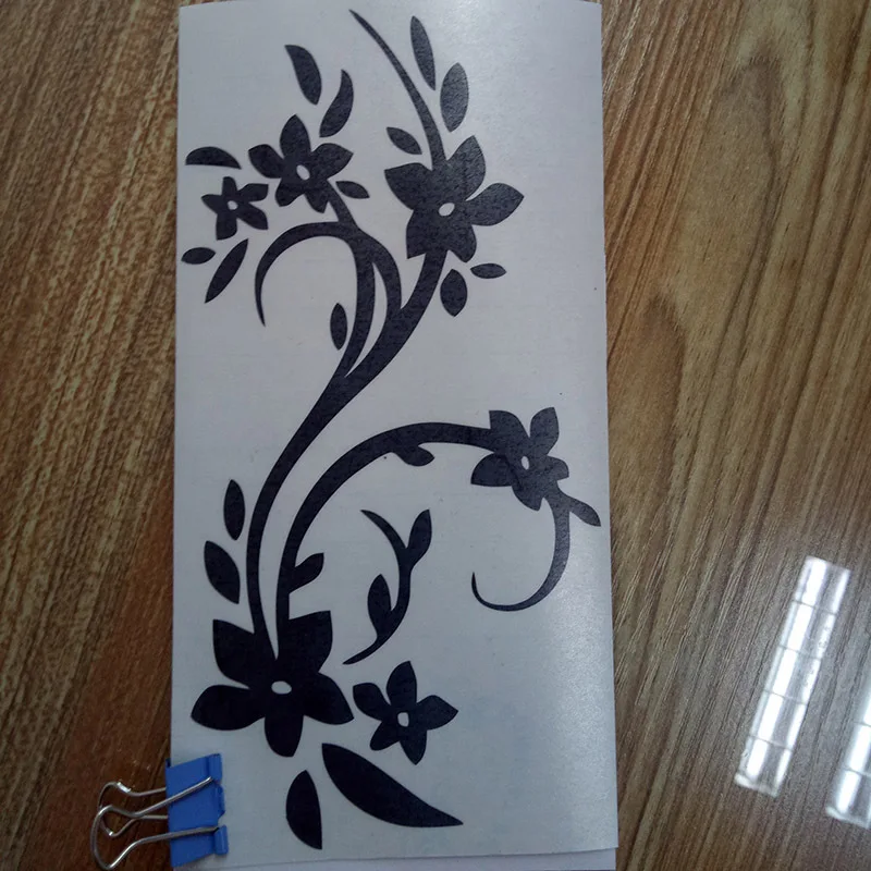 

9*17.7CM Funny Car Stickers Flower Vine Cartoon Motorcycle Vinyl Decals