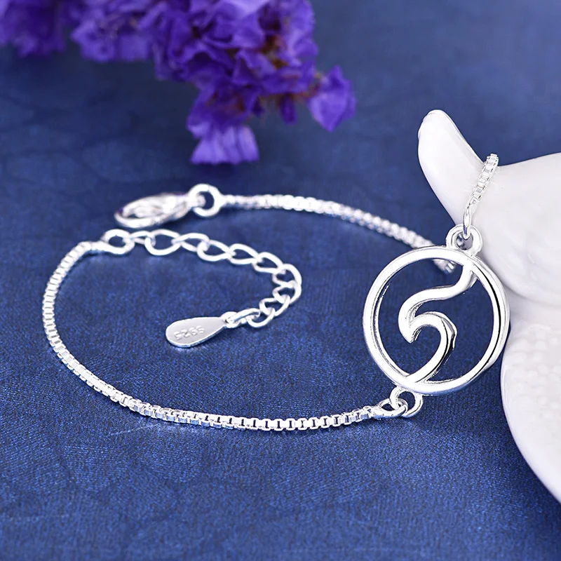 New Arrival Fashion Jewelry Simple Copper Wavy shape Bracelets For Women Gold Silver Color Geometric Bangles Wholesale | Украшения и