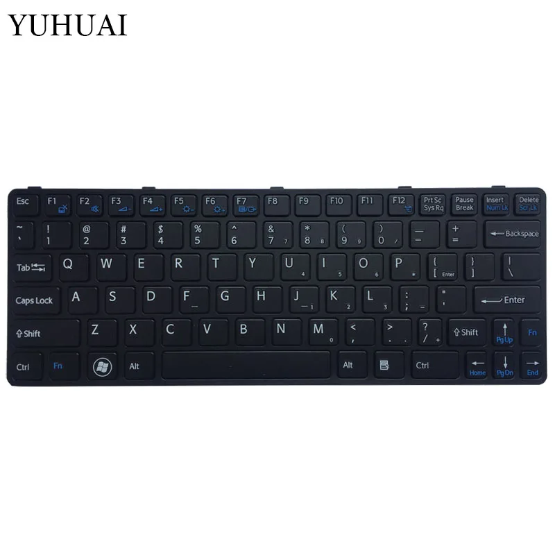 Новая клавиатура для SONY VAIO SVE11 SVE111 SVE11113FXB SVE11115EG 15ELW черная с рамкой