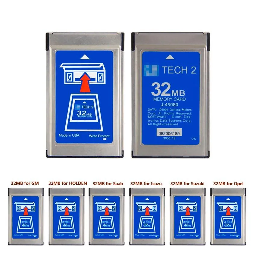 Для G-M Tech2 карта с 6 программным обеспечением 32MB для диагностический инструмент Tech