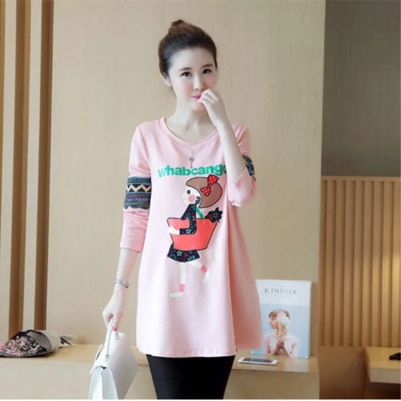 Платье для беременных модное Полосатое платье с длинным рукавом Vestidos Одежда