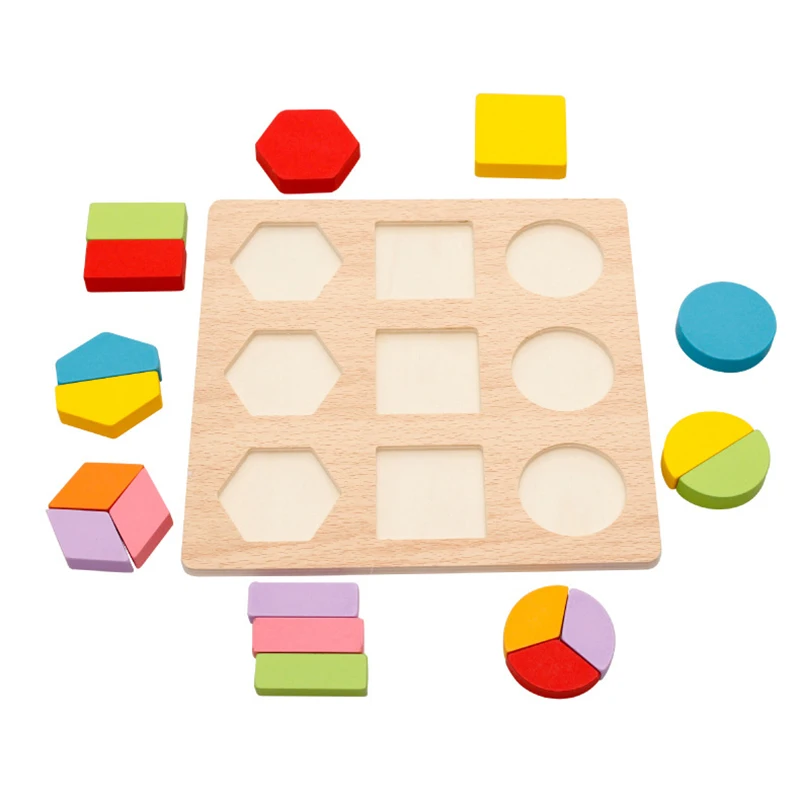 Большой геометрический детей головоломки деревянные игрушки Форма соответствие