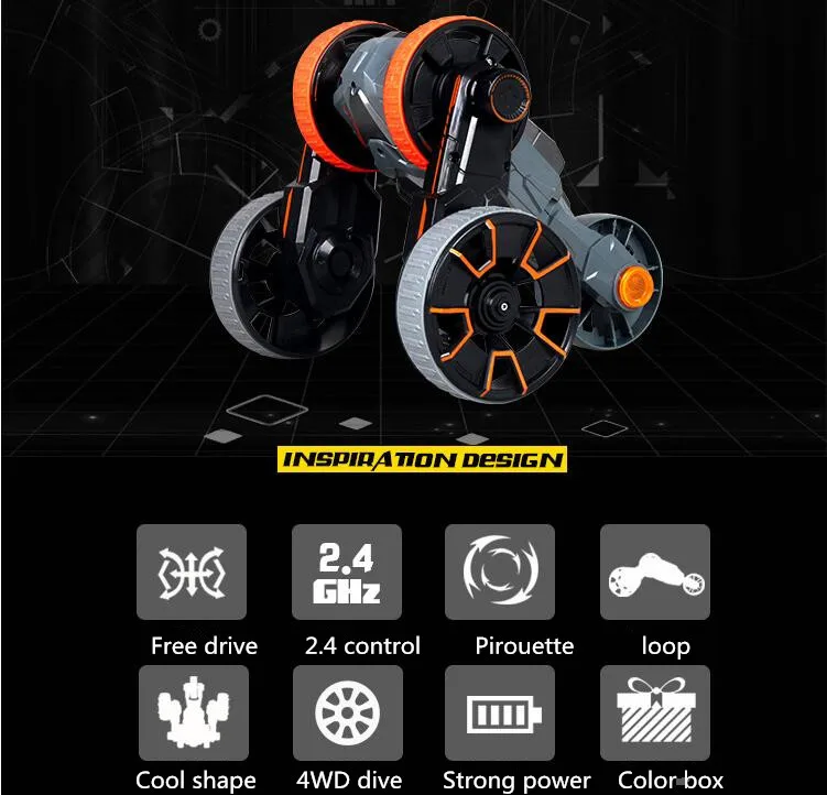 Новая форма Бесплатная привод RC автомобиль Y6 2 4G 4WD 5 круглых коробок трюк рулон
