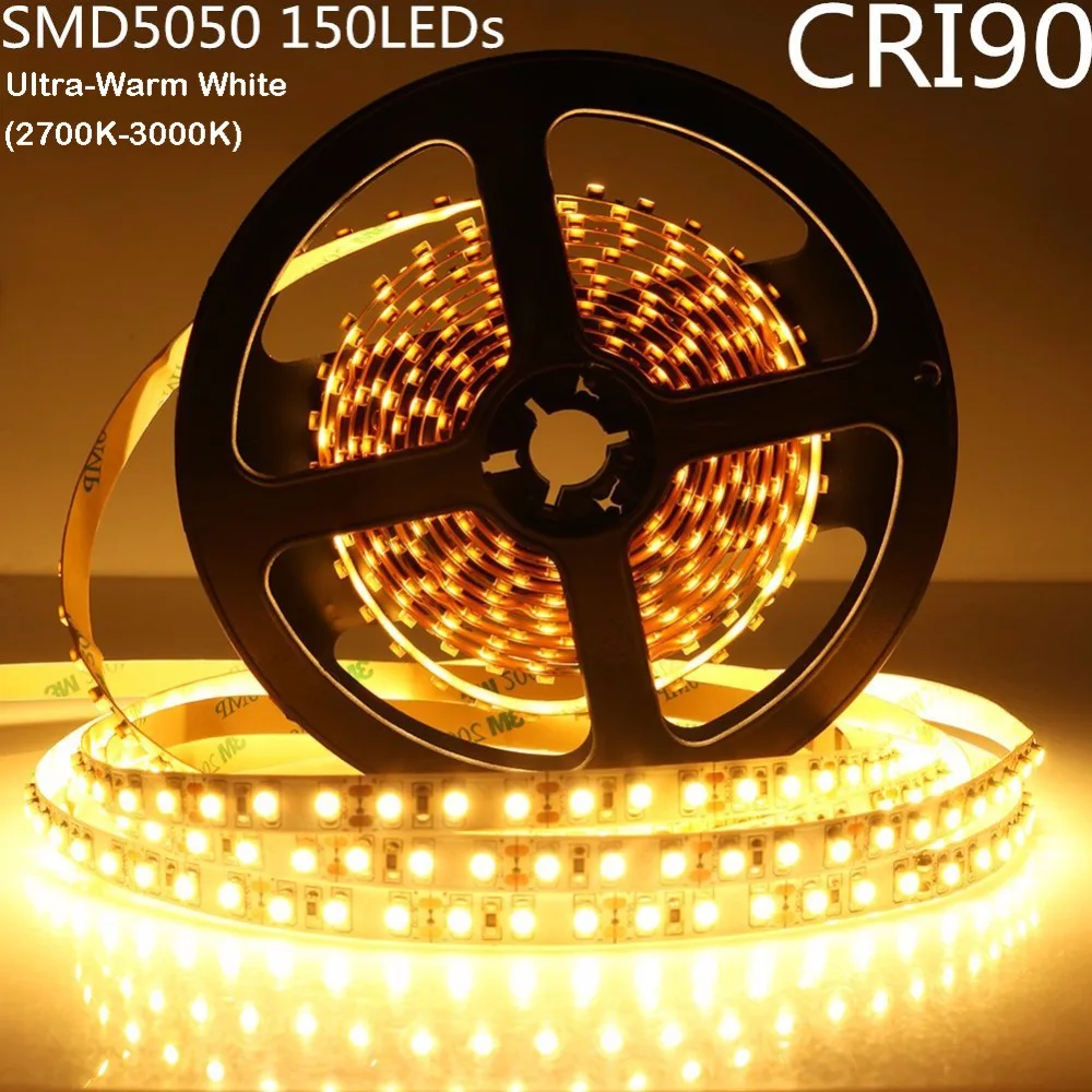 Светодиодные ленты 5050 DC12V 30 светодиодный s/m 5 м/компл. высокое Цвет индекс