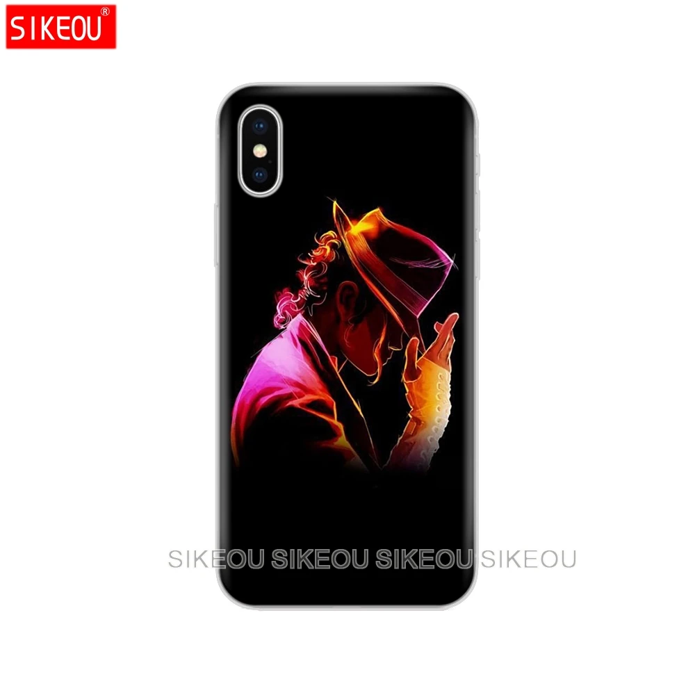 Силиконовый чехол для телефона Iphone 6X8 7 6s 5 5S SE Plus 10 XR XS Max Michael Jackson dancing king|Бамперы| |