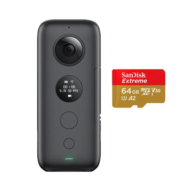 Kit B 64G Insta360 ONE X Экшн-камера VR 360 панорамная камера для iPhone и Android 5,7 K видео 18MP фото невидимая селфи палка штатив - Цветной: Kit B 64G