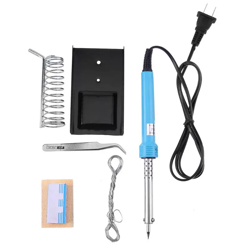 

220V 40W Electric Soldering Iron Set Welding Repair Tool Tweezer Solder Wire Auto Thermostat for Soldering Station With Bracket