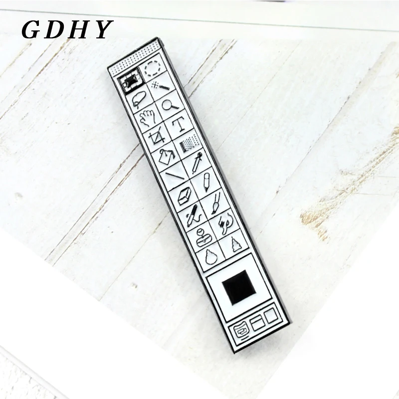 GDHY Cartoon PS Toolbar for Computer Painting Software Brooch Enamel Pins Backpack For Woman Lover Friends Badge Gifts | Украшения и