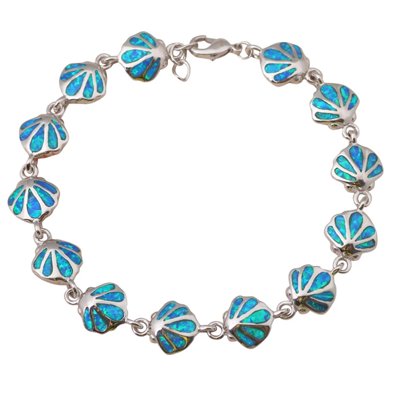 Top Quality Wholesale &amp retail Blue fire Opal silver stamped Fashion Jewelry Lady's Bracelets nice gifts OB020 | Украшения и
