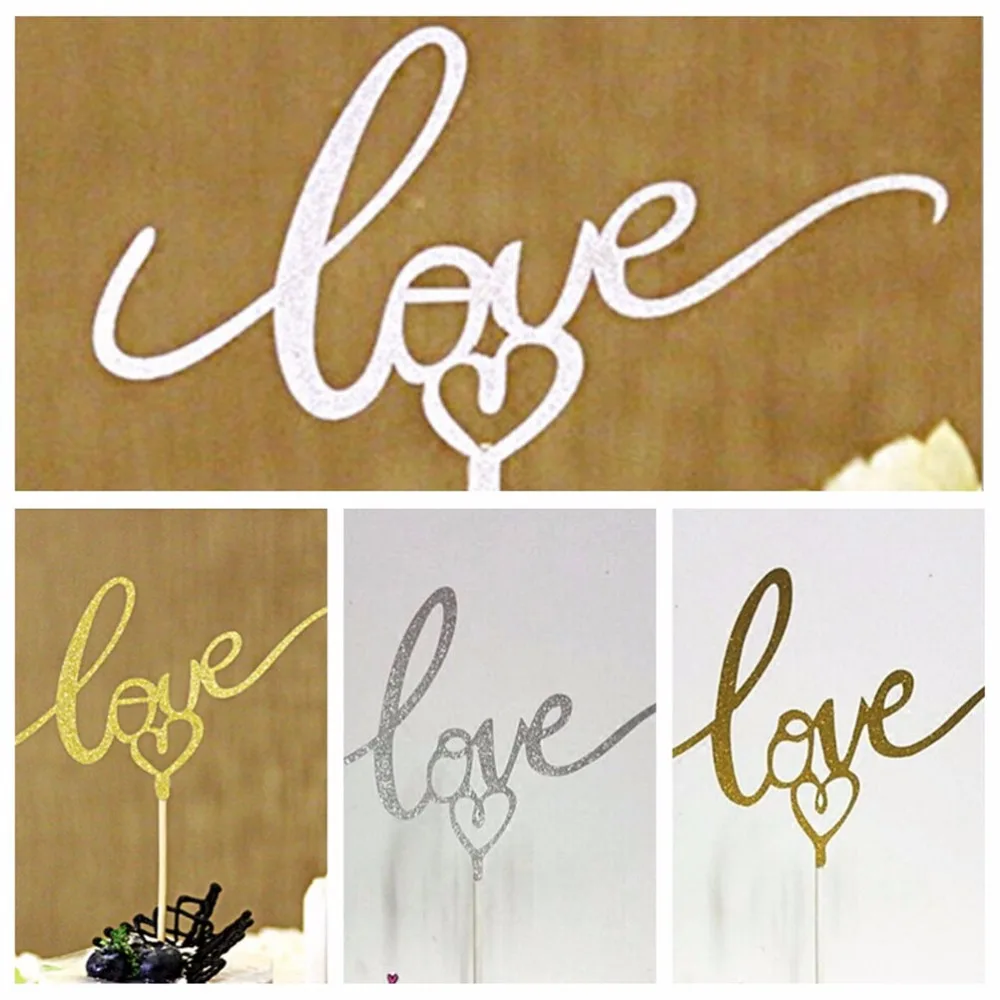1 шт. модная оболочка для торта в виде сердца|cake topper|cupcake wrapperparty decoration gold |