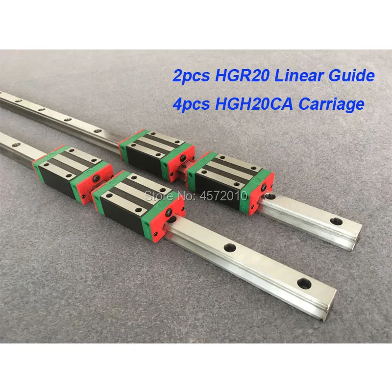 2 шт. HGR20 750 800 850 мм 900 линейная направляющая рельса с 4 HGH20CA / HGW20CA линейный блок