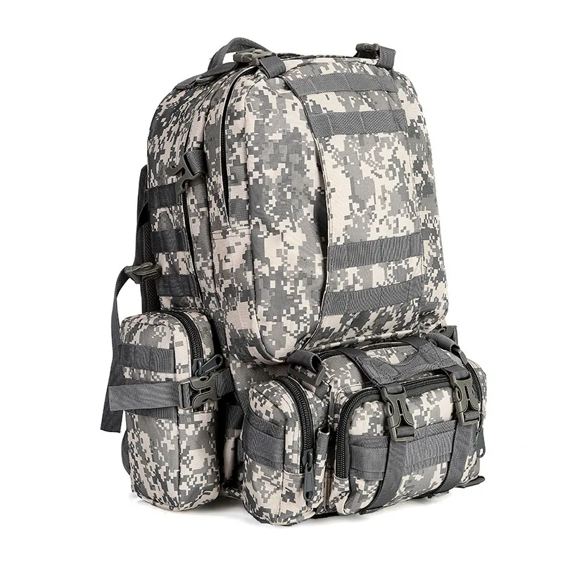 Koop Outdoor 50L Militaire Rugzakken Tactische Molle Rugzak Assault Pack Combat Rugzak Trekking Tas 4 In 1 Multifunctionele Wandelen