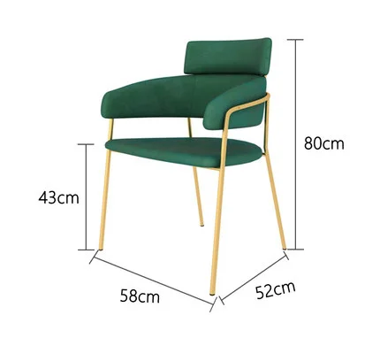 Astyle green cushion Освежающий чистая красный ins принцесса бар chiar барный стул байки подушки спинки десерт Ресторан экономичный Северный стул - Цвет: Astyle green cushion